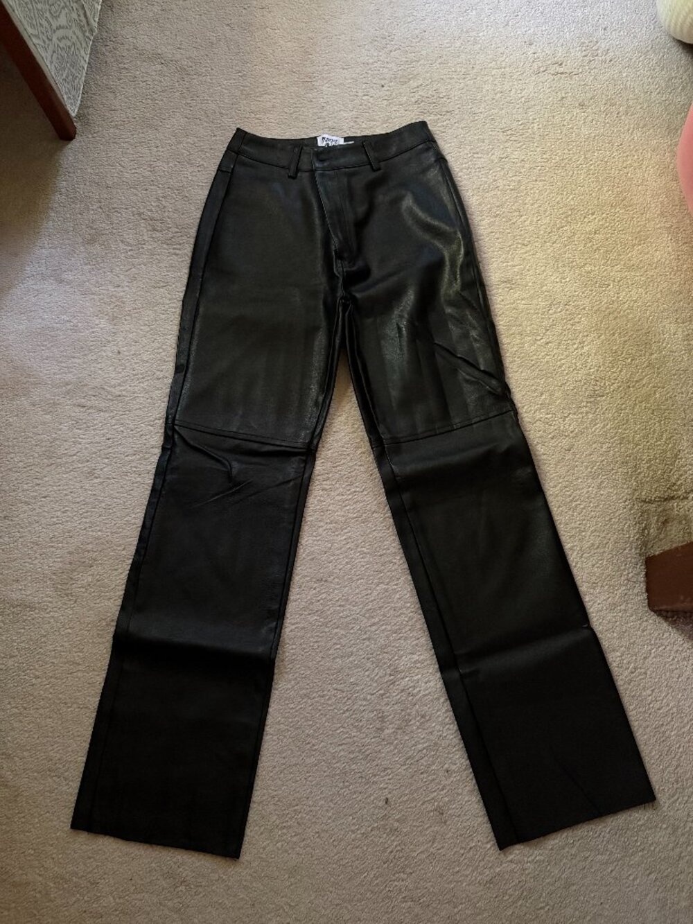 Princess Polly Leather Pants - Black